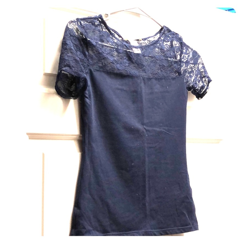 Cute tee with lace on top